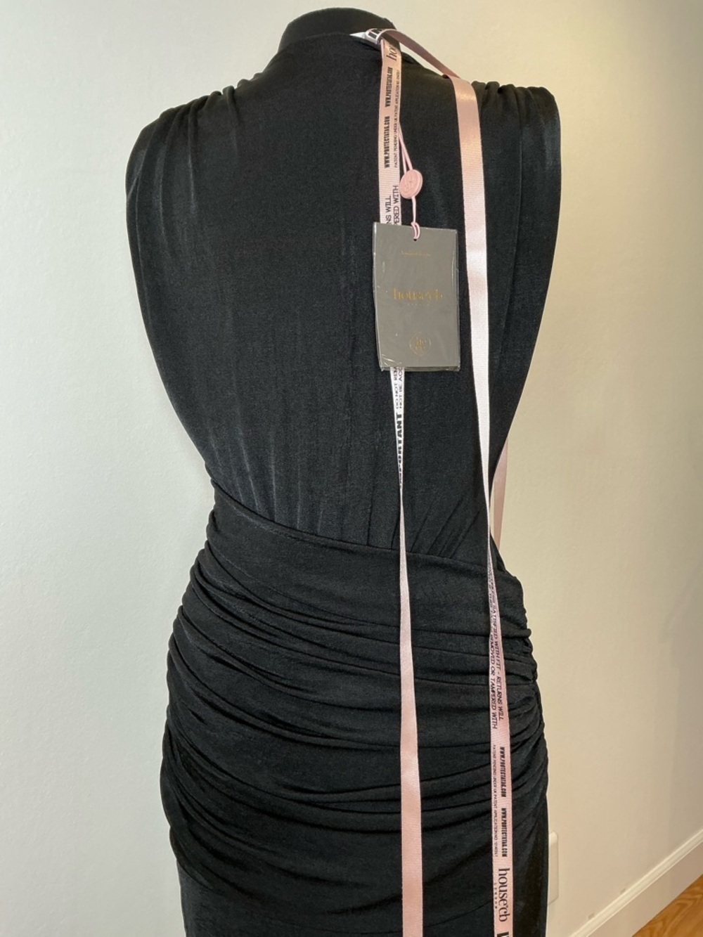 House of CB Black Plunging Ruched Maxi Dress - Picture 11 of 13
